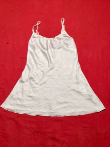 White Satin Slip Nighty – Adjustable Straps