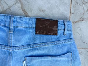 Light Wash Ripped Wide Leg Jeans