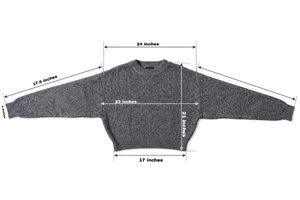 MARLED CHARCOAL KNIT CREWNECK SWEATER