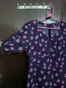 Floral Print Dress free size (A line)
