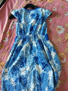 Blue Floral Summer Dress