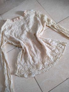 Boho Lace Trim V-Neck Blouse 🪞💌✨🏩