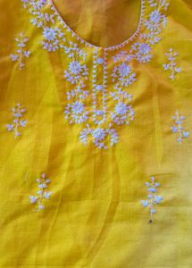 Yellow Embroidered Kurta