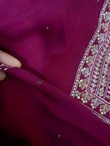 Elegant Maroon Embroidered Kurti