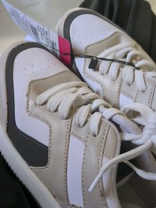 Cream &amp; White Casual Sneakers