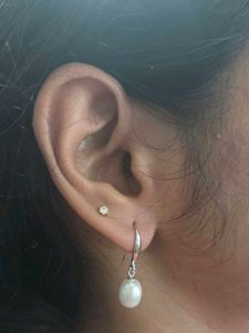 925 silver  Large pearl Drops, BrandNew