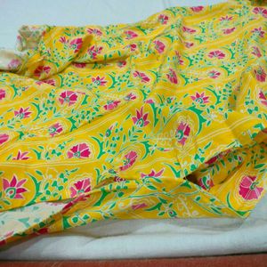 Yellow Floral Print Kurta