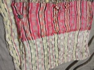 Striped Scarf shawl with Fringe
