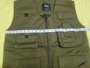Zara Men's Olive Green Utility Vest
