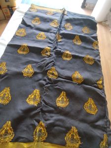 Black And Gold Saree (Women's)