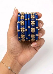 Royal Blue Silk Thread Bangles