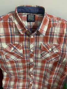 Boy's Plaid Button-Up Shirt