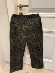 Leopard Print Denim Jeans
