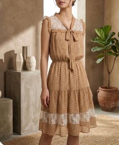 Cute Polka Dot & Lace Dress
