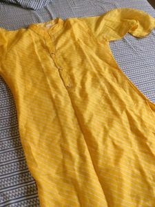 Yellow Striped Kurta