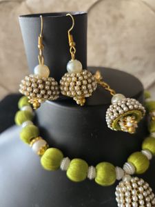 Handmade Silk Thread Necklace Set