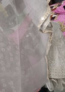Stunning Grey Embellished Kurta Set