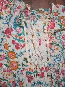 Boho Floral Print Kurta