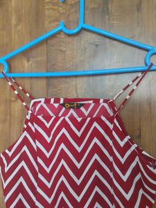 Chic Chevron Print Mini Dress