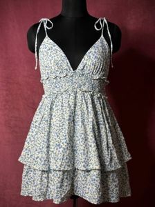 Floral Tiered Mini Dress
