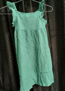 Green Ruffle Strap Dress