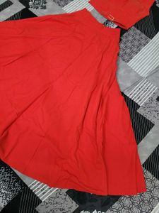 Red skirt top