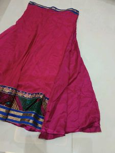 Beautiful Pink Ethnic Skirt with Embroidery