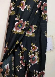 Black Dress Floral Print For Girl Or Woman 30 Bust