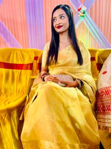 Elegant golden tissue Silk Saree