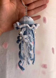 Crochet Jellyfish Keychain