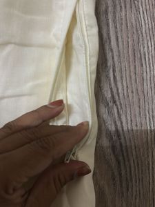 Elegant Cream Saree with Golden Border