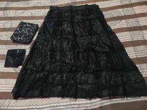 Elegant Black Ethnic unstitched lehenga choli