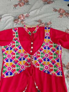 Beautiful Embroidered Kurta Set with under shirt