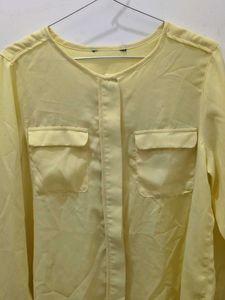Chic Yellow Button-Up Shirt
