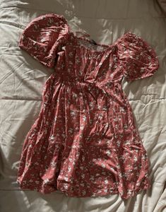 Floral Puff Sleeve Mini Dress