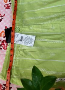 Lime Green Patterned Pants