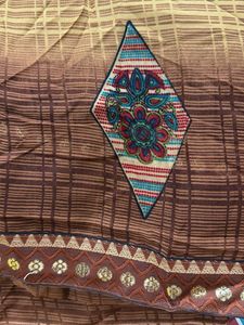 Beautiful Brown Saree with blouse