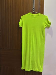 Neon Yellow T-Shirt Dress