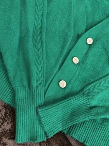 Emerald Green Knit Cardigan