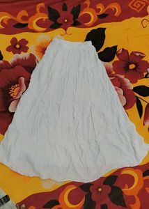 White Tiered Maxi Skirt