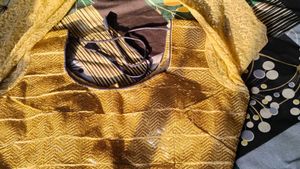 Stunning Golden Chevron Blouse