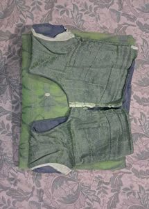 🥻Elegant lime Green rare Kota doria fabric Saree