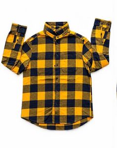 H&amp;M Men's Yellow &amp; Black Checkered Shirt
