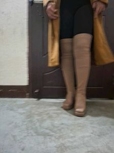 Tan Thigh High Boots