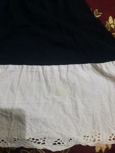 Black Embroided Off Shoulder Frock Size M To L