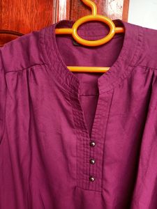 Burgundy Long Sleeve Blouse