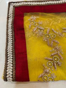 Elegant Yellow Embroidered Saree