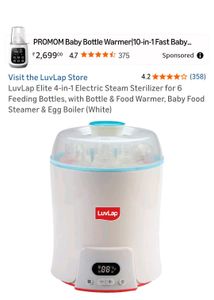 LuvLap 4-in-1 Baby Bottle Sterilizer & Warmer