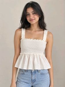 Chic Smocked Peplum Top