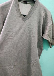 Men's Grey V-Neck T-Shirt